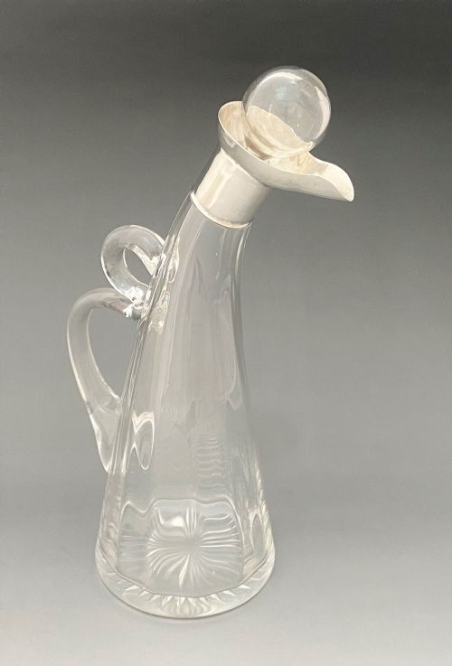 fig 1. An unusual Victorian Chester silver mounted oil bottle