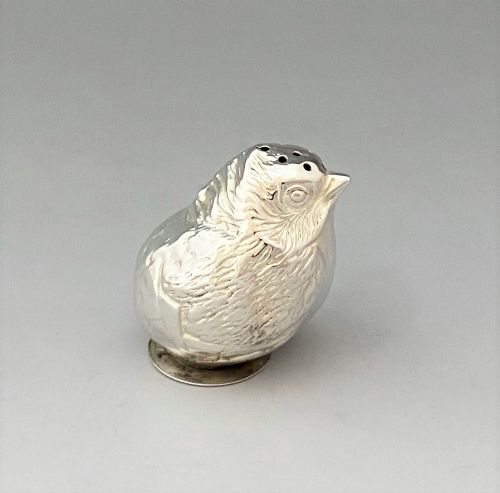 A Sampson Morden Chester Silver Chick Pepperette