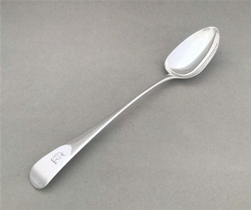 A Superb Georgian Silver Basting Spoon by the Bateman Family