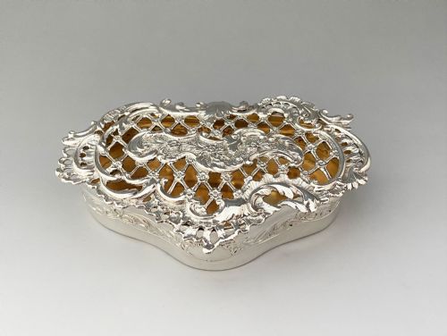 An Outstanding Victorian Silver Gilt Pot Pouree Box