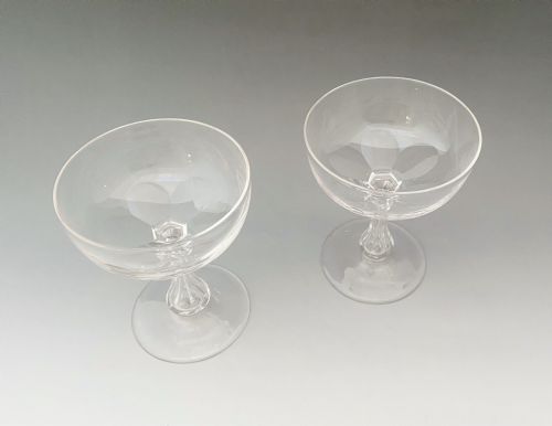 fig 1. A Gorgeous Pair Of Victorian Cut Glass Champagne Bowls