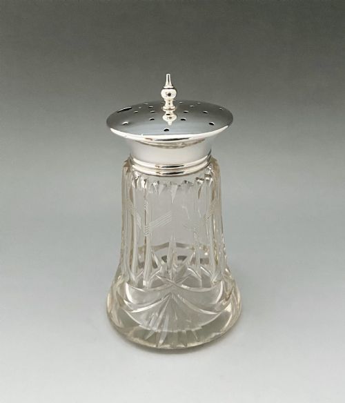 An Attractive and Unusual Silver Mounted Sugar Caster