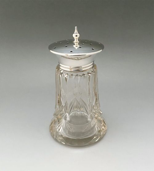 fig 1. An Attractive And Unusual Silver Mounted Sugar Caster