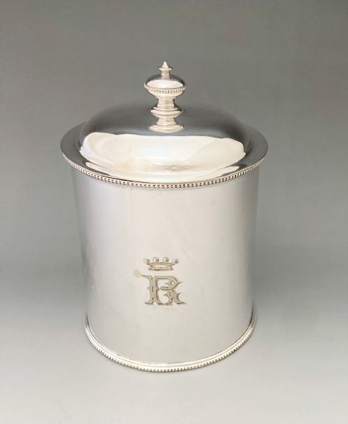 A Large Silver Plated Victorian Tea Caddy