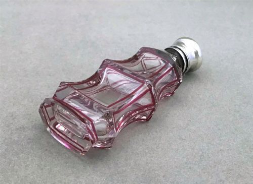 fig 1. A Gorgeous Victorian Silver Mounted Cut Glass Scent Bottle
