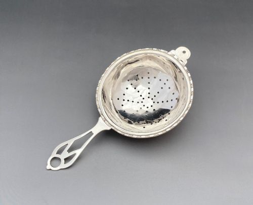 fig 1. A Lovely George V Silver Tea Strainer