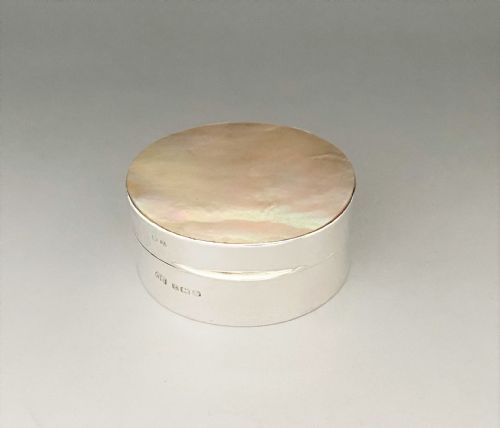 An Unusual Silver & Mother-of-pearl Small Trinket Box