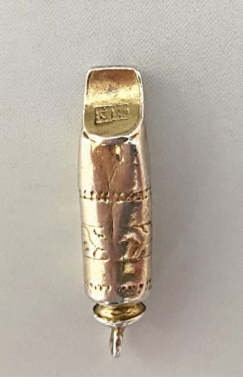 fig 1. A Lovely Victorian Silver Dog Whistle
