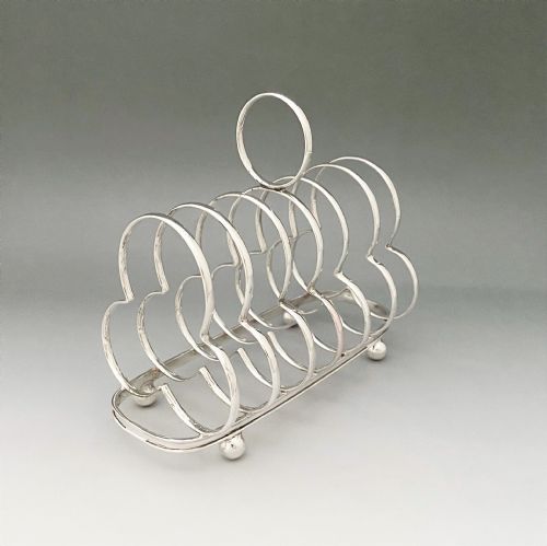 A Handsome Edwardian Silver Toast Rack