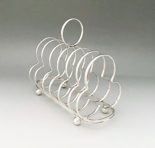 fig 1. A handsome Edwardian silver toast rack