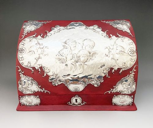 An Outstanding William Comyns Silver Mounted Stationary Box