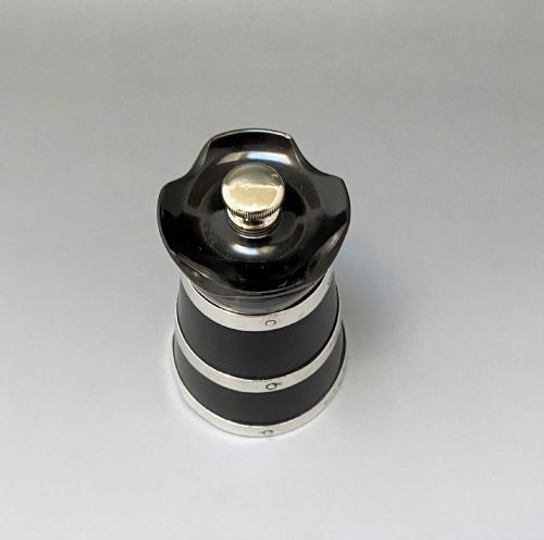 fig 1. An Unusual Victorian Silver Mounted 'castle' Pepper Grinder