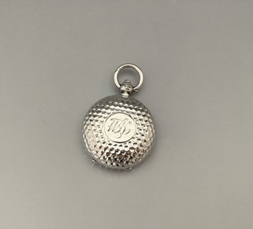 fig 1. A Novelty Edwardian 'Golf Ball' Silver Sovereign Case