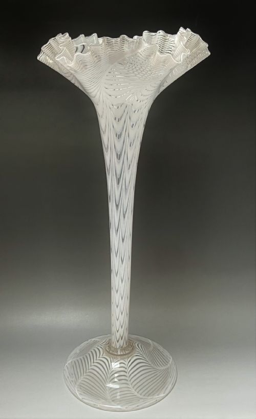 A Stunning Large Victorian Nailsea Glass Vase