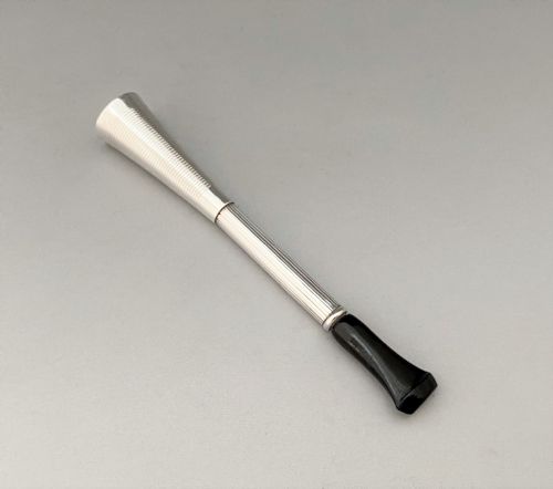 A Stylish and Elegant Vintage Silver Cheroot Holder