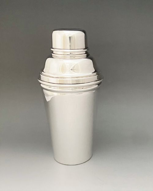 A Handsome Art Deco Silver Plated Cocktail Shaker