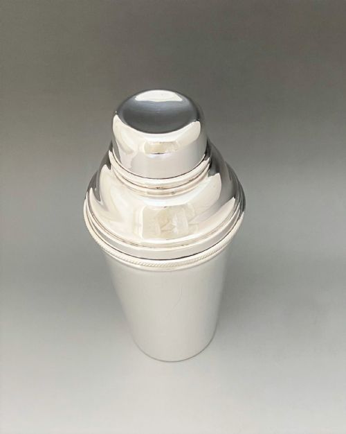 fig 1. A handsome Art Deco silver plated cocktail shaker