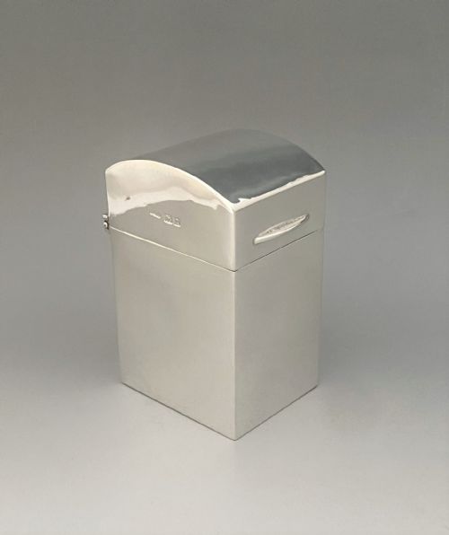 fig 1. A superb small silver double playing card box