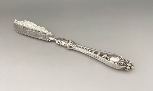 A Superb Victorian All Silver Butter Knife