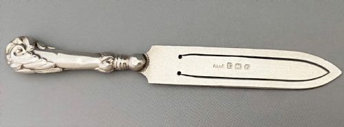 fig 1. A novelty 'sword' silver bookmark