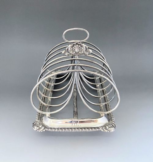 fig 1. An outstanding and imposing Georgian silver toast rack