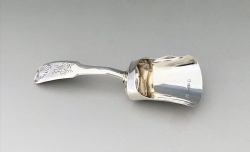 fig 1. A rare Georgian Scottish silver caddy spoon
