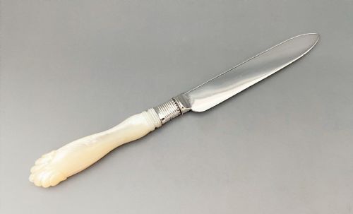 fig 1. A gorgeous Edwardian silver & mother-of-pearl cake knife