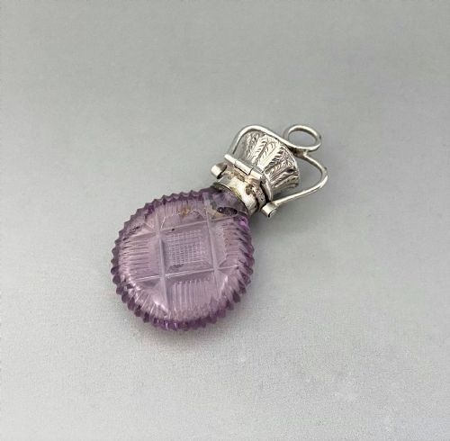 fig 1. A stunning small silver mounted Victorian scent bottle