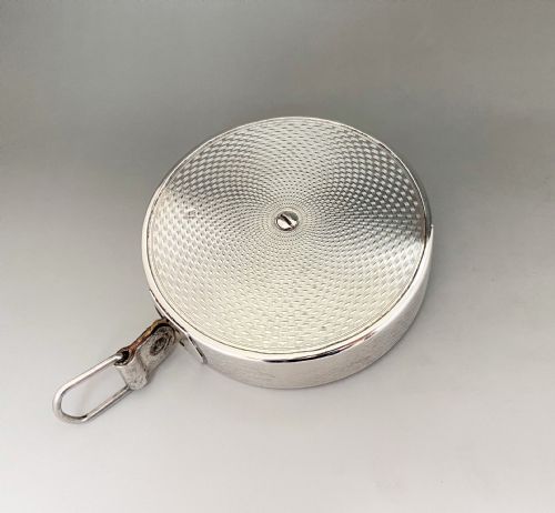 fig 1. An exceptional silver cased Edwardian tape measure, with Spencer Family provenance