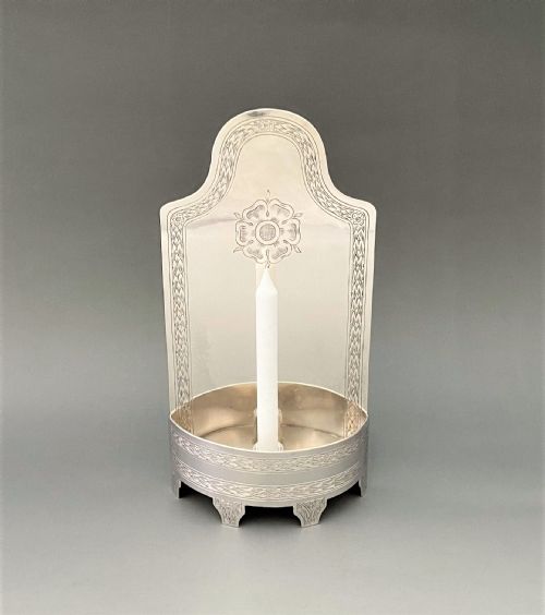 A Gorgeous Edwardian Silver Candle Holder