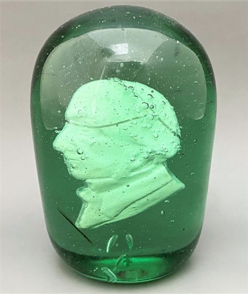 fig 1. An unusual Victorian glass dump with sulphide Cameo