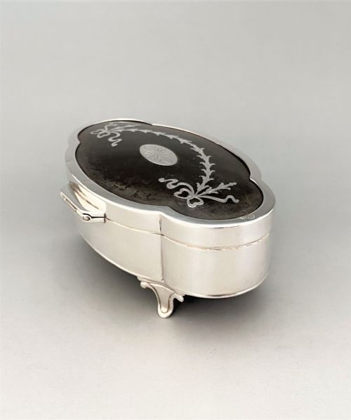 fig 1. A gorgeous silver & tortoiseshell trinket box