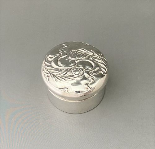 fig 1. A charming Art Nouveau silver gilt pill box