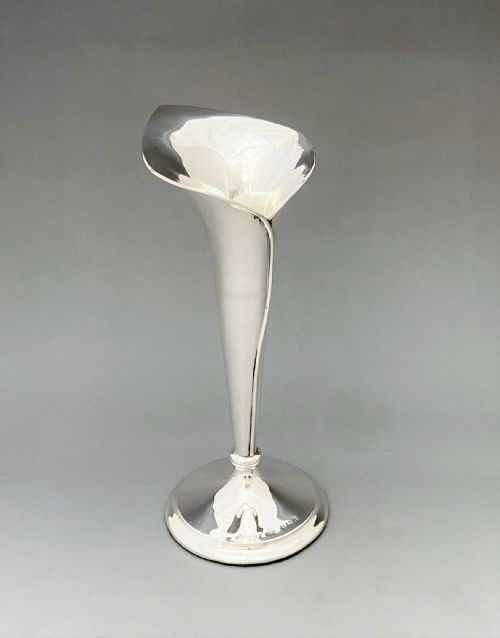 A Fabulous Silver Arum Lily Stem Vase