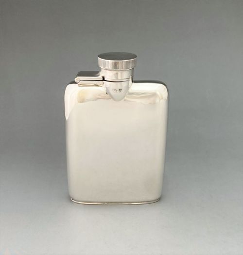 A Handsome George V Silver Hip Flask