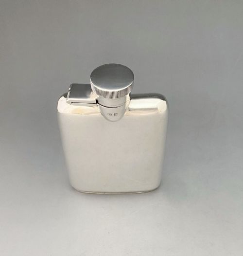 fig 1. A handsome George V silver hip flask