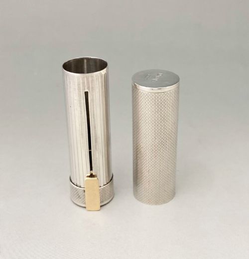 A Rare Silver & Gold Lipstick Holder