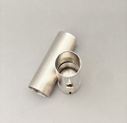fig 1. A rare silver & gold lipstick holder