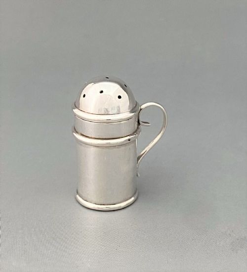 An Edwardian Miniature Silver Novelty Kitchen Pepper