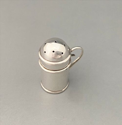 fig 1. An Edwardian Miniature Silver Novelty Kitchen Pepper