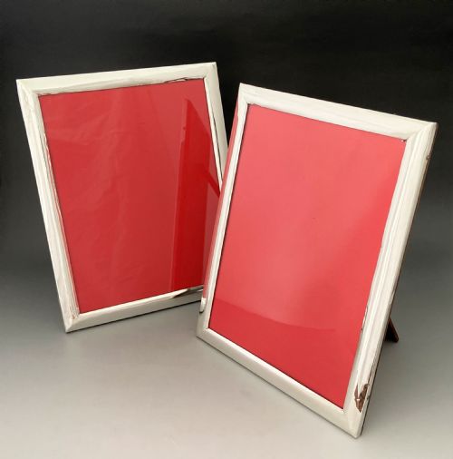 An Elegant Matching Pair of Silver Photo Frames