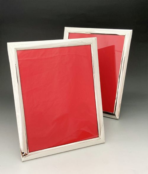 fig 1. An elegant matching pair of silver photo frames