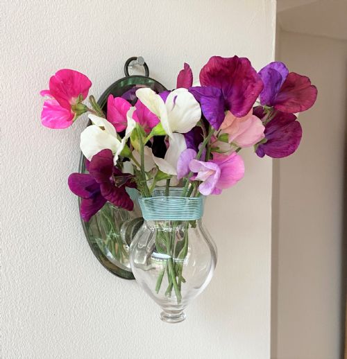 A Rare Victorian Wall Mounted Glass Posy Holder