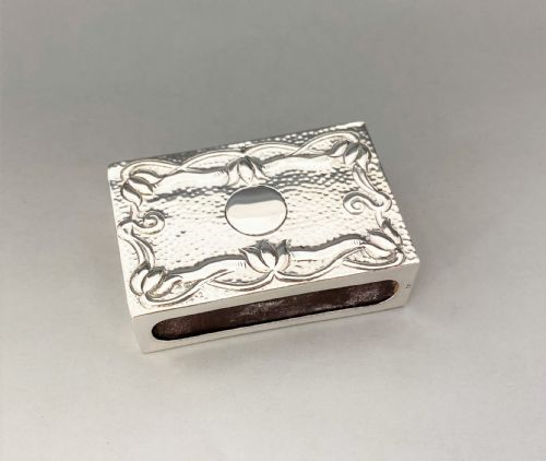 A Gorgeous Art Nouveau Silver Matchbox Holder