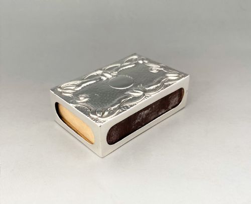 fig 1. A gorgeous Art Nouveau silver matchbox holder