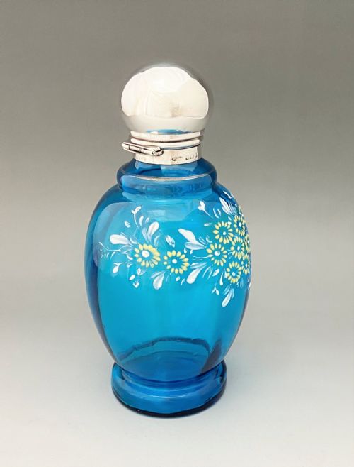 fig 1. A stunning Edwardian silver mounted cologne bottle