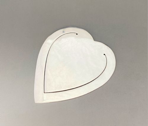 fig 1. A large Edwardian silver heart shaped bookmark