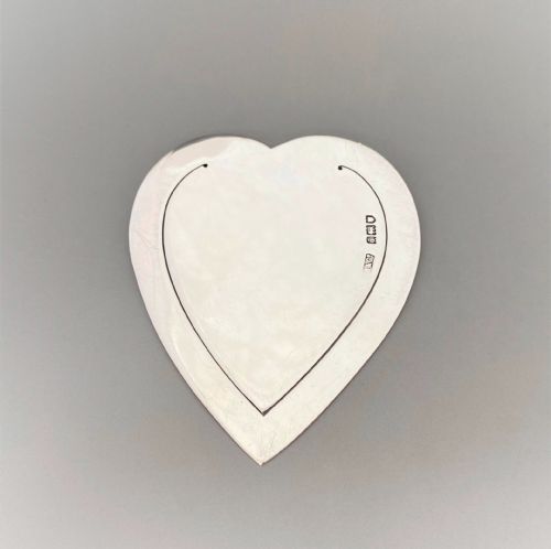 A Large Edwardian Silver Heart Shaped Bookmark