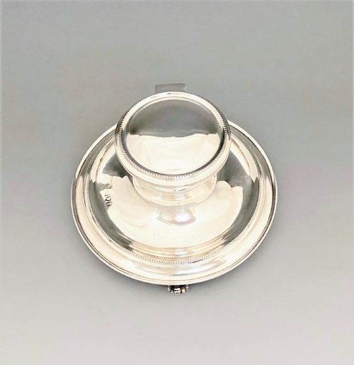 fig 1. A stylish George V silver capstan inkwell