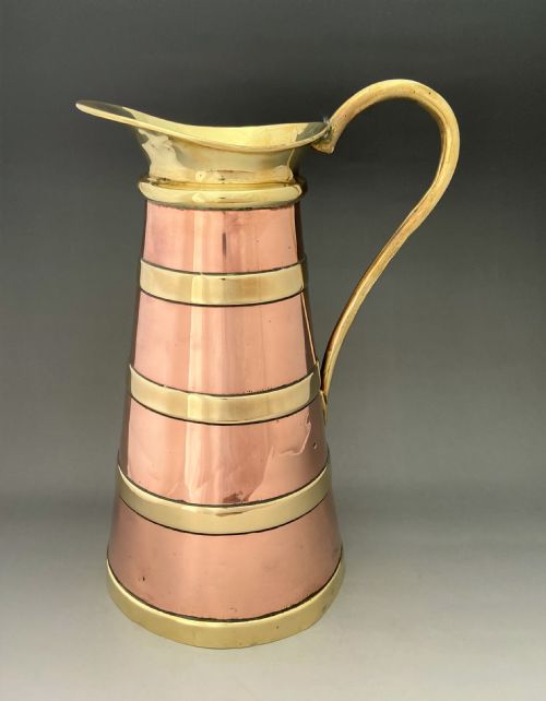 A Wonderful Victorian Full Size Copper & Brass Jug
